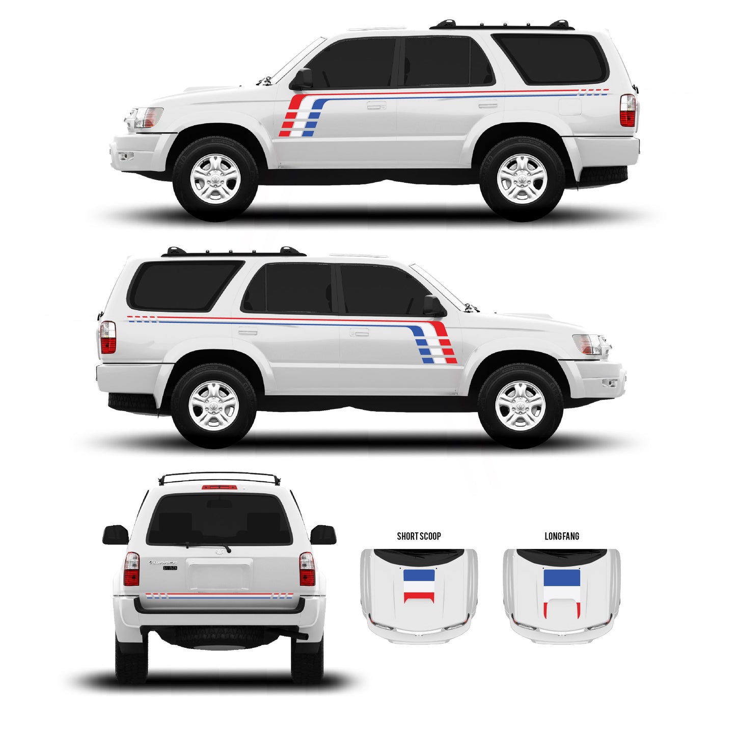 Taco Vinyl 4Runner Checkered Stripe Kit | '96 - '09 4Runner