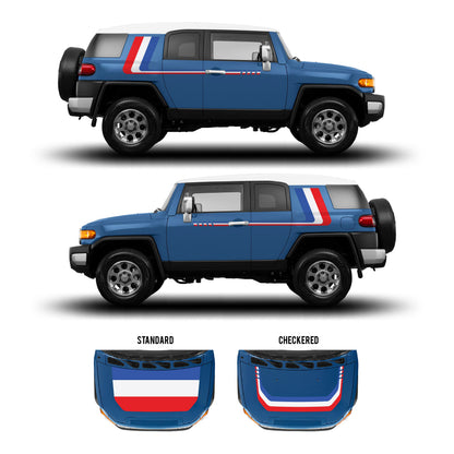 Taco Vinyl FJ Cruiser Checkered Stripe Kit | '07 - '14 FJ Cruiser