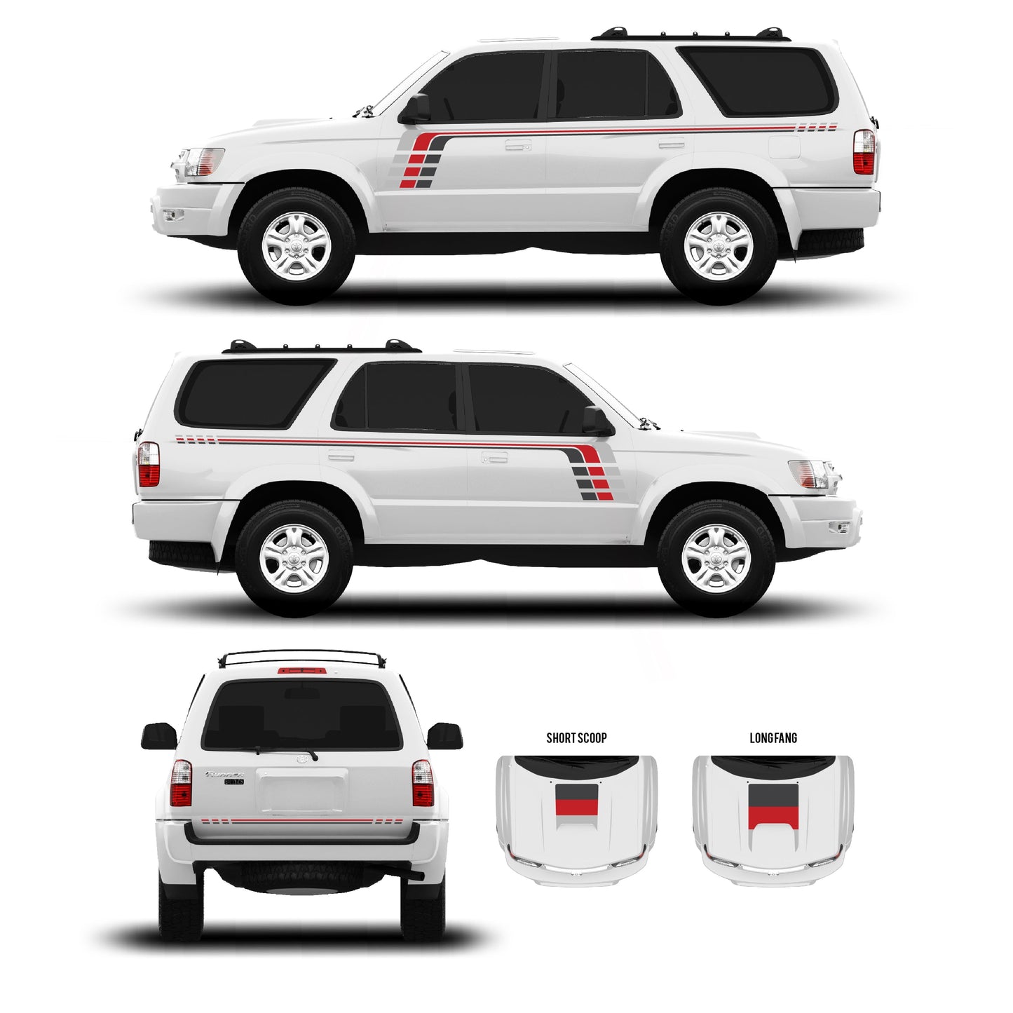 Taco Vinyl 4Runner Checkered Stripe Kit | '96 - '09 4Runner