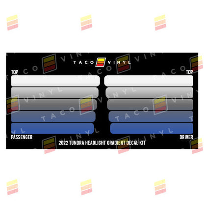 Taco Vinyl Tundra Headlight Gradient Decal Kit | '22+ Tundra