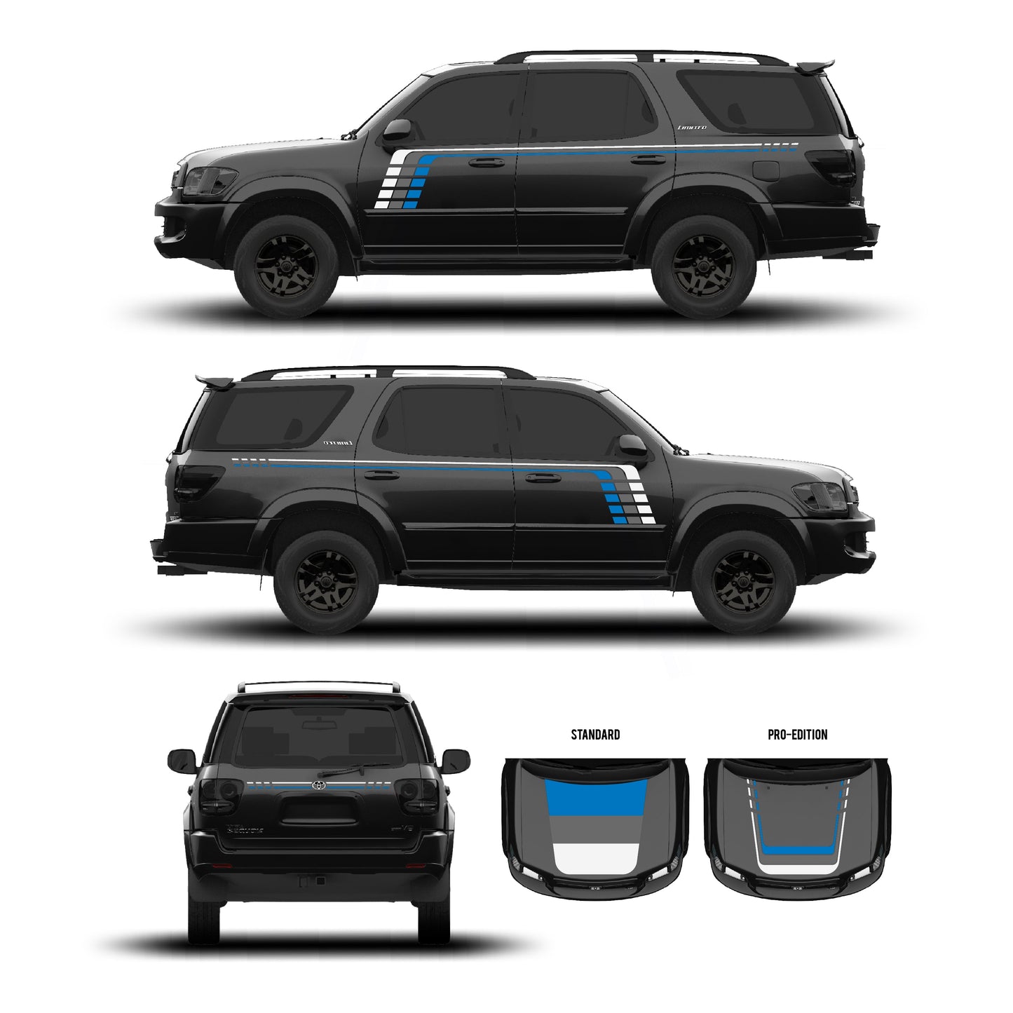 Taco Vinyl Sequoia Checkered Stripe Kit | '01 - '07 Sequoia