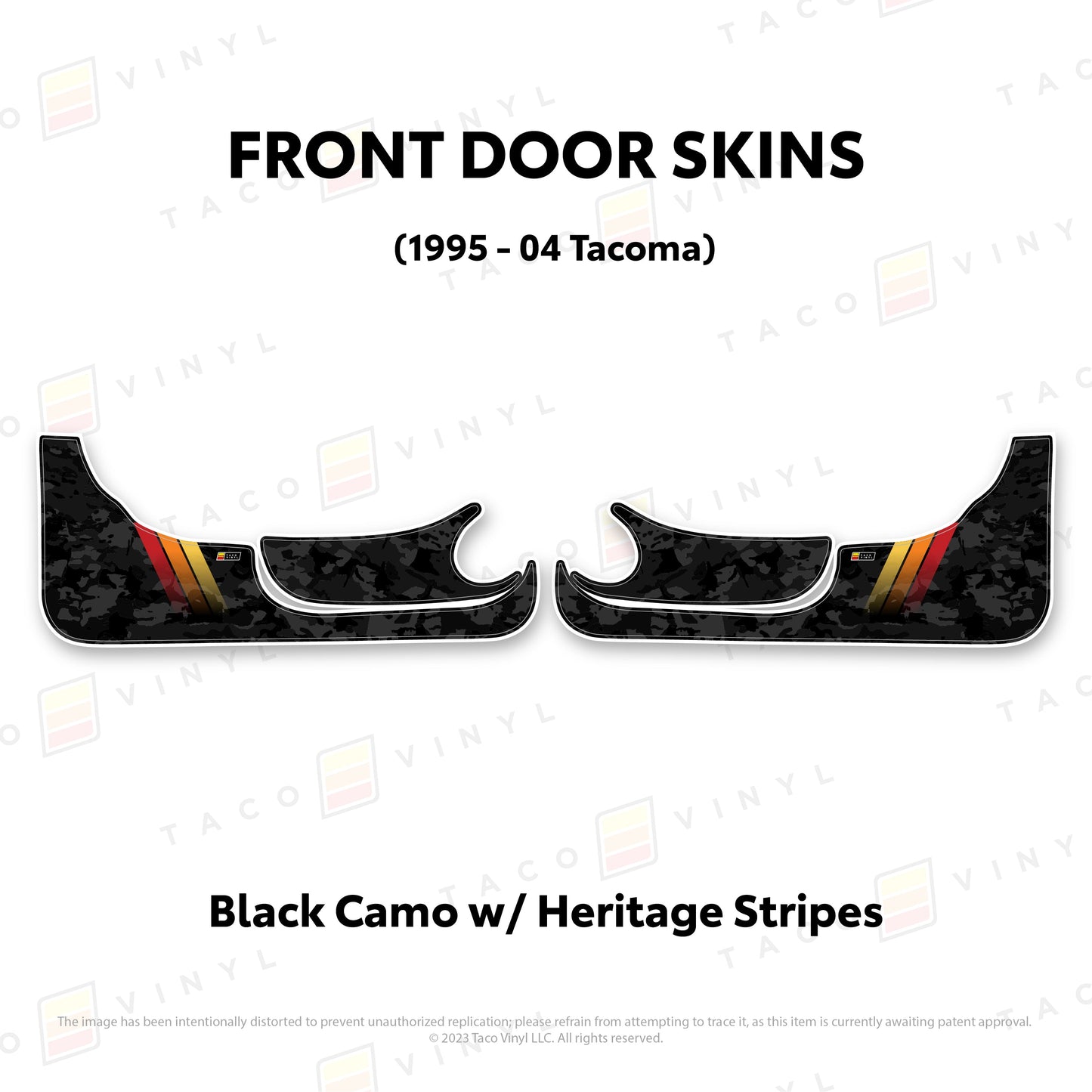 Taco Vinyl Tacoma Door Skins (Lower Section) | '95 - '04 Tacoma