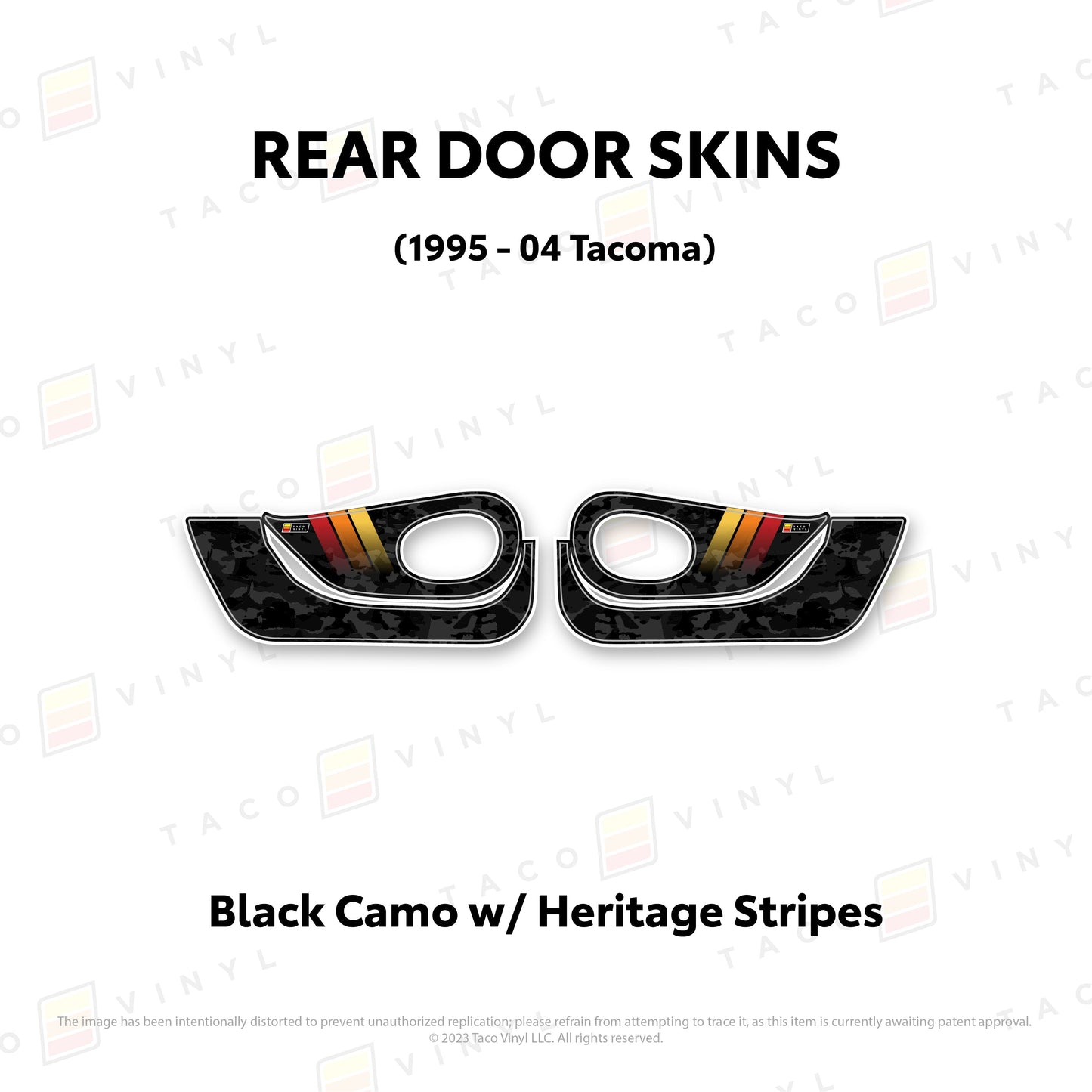 Taco Vinyl Tacoma Door Skins (Lower Section) | '95 - '04 Tacoma