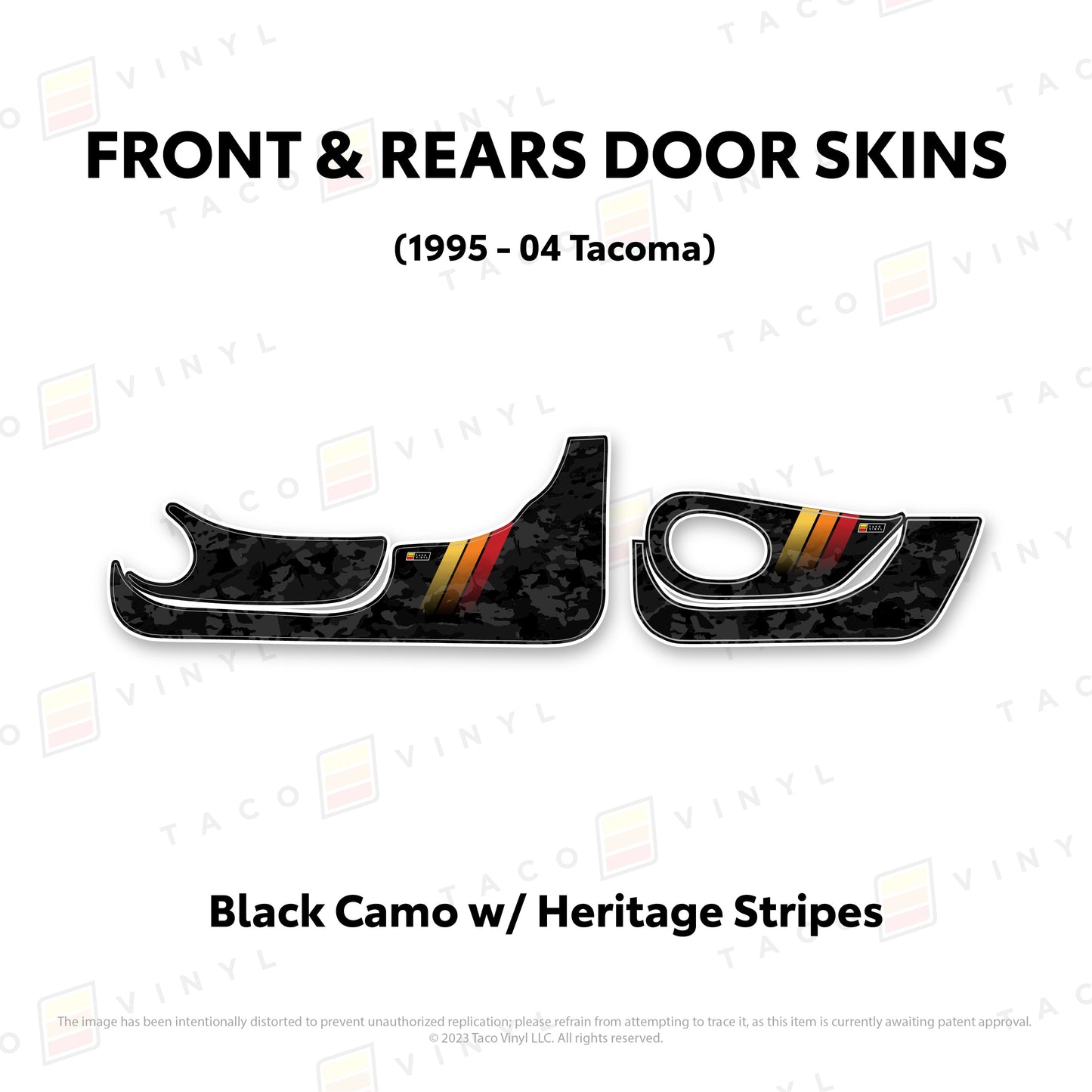 Taco Vinyl Tacoma Door Skins (Lower Section) | '95 - '04 Tacoma