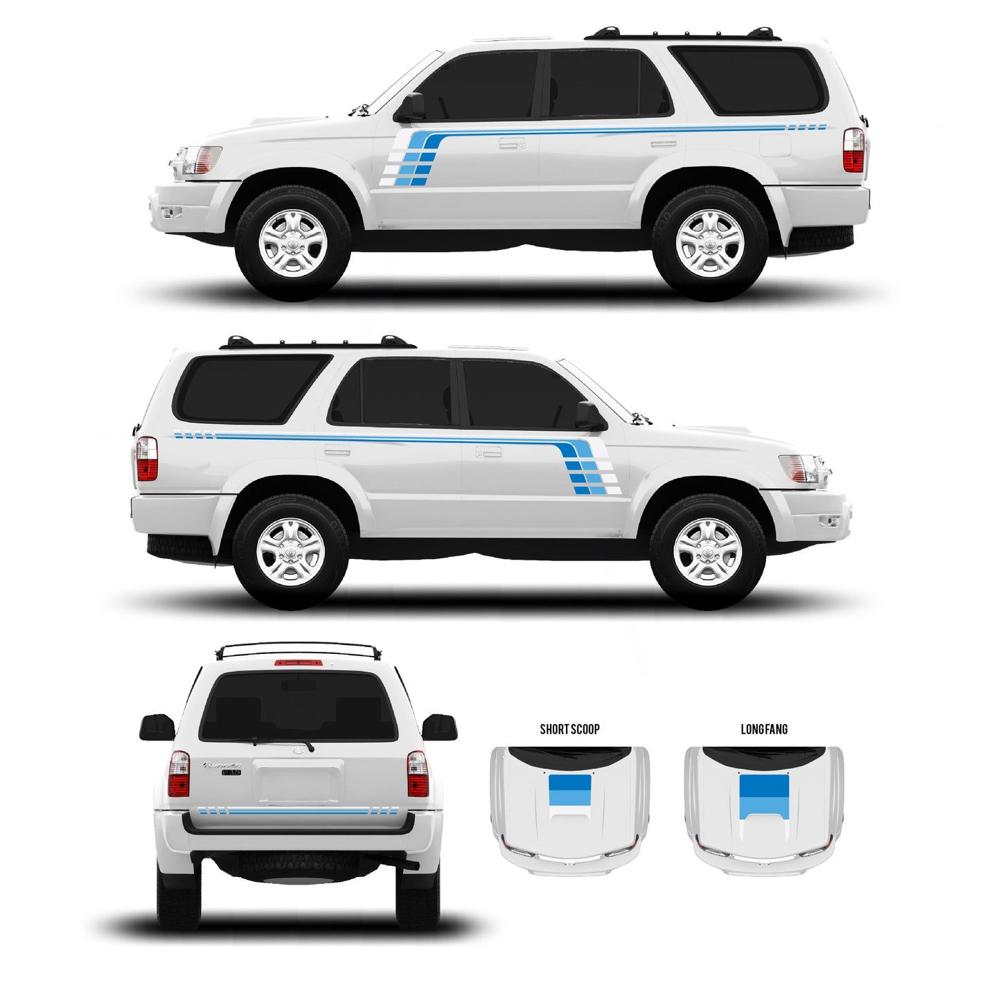 Taco Vinyl 4Runner Checkered Stripe Kit | '96 - '09 4Runner