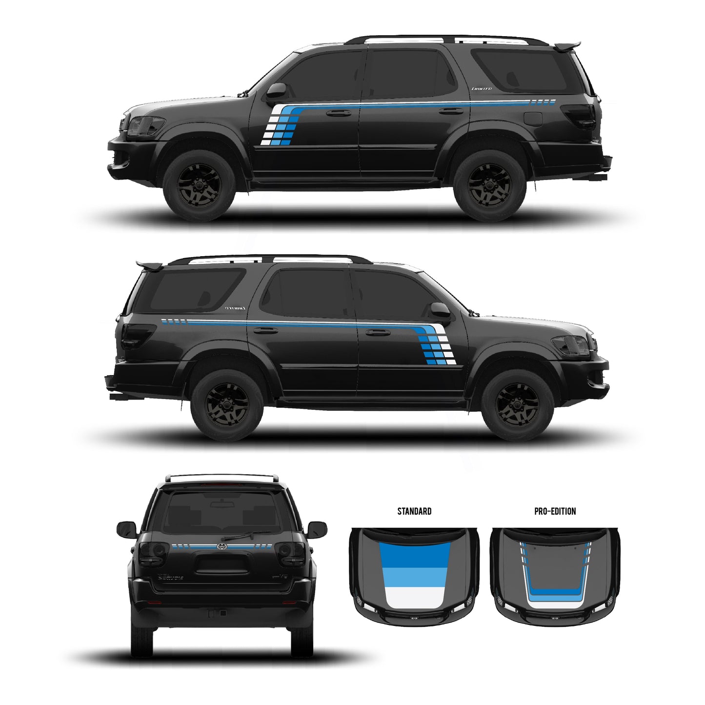 Taco Vinyl Sequoia Checkered Stripe Kit | '01 - '07 Sequoia