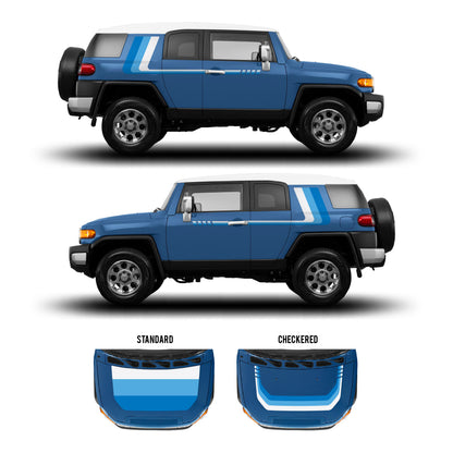 Taco Vinyl FJ Cruiser Checkered Stripe Kit | '07 - '14 FJ Cruiser