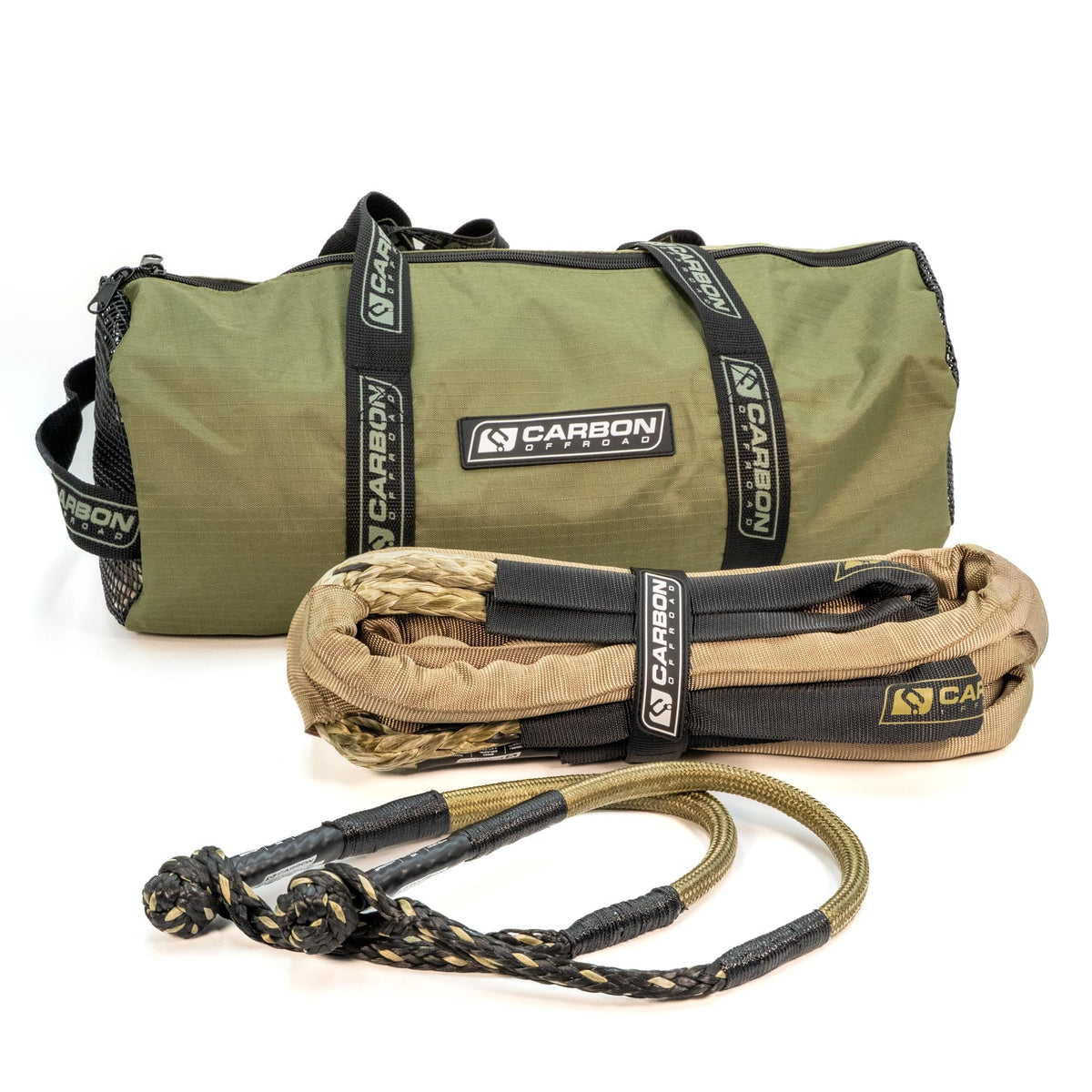 Carbon Offroad TAC Small Vehicle Recovery Rope & Soft Shackle Combo