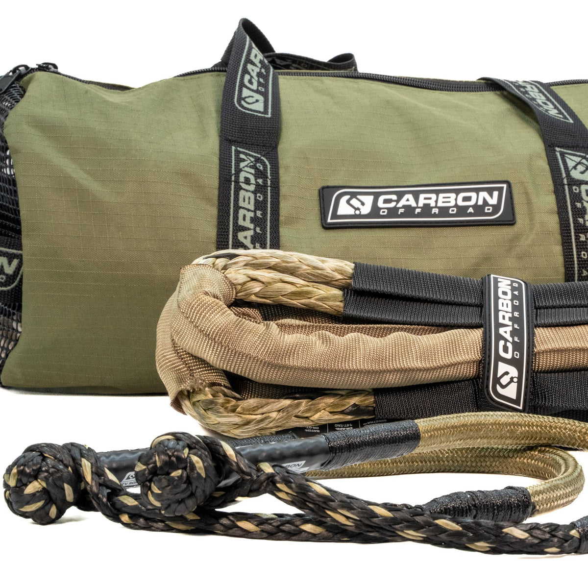 Carbon Offroad TAC Small Vehicle Recovery Rope & Soft Shackle Combo