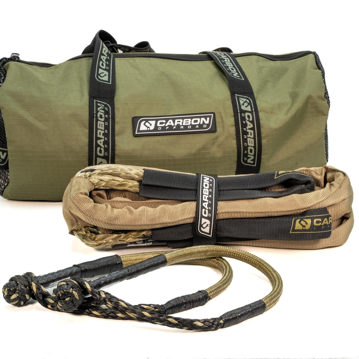 Carbon Offroad TAC Small Vehicle Recovery Rope & Soft Shackle Combo