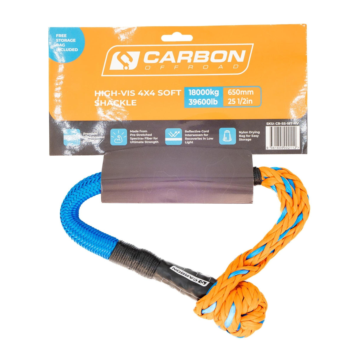 Carbon Offroad High-Vis 4x4 Soft Shackle | 18T