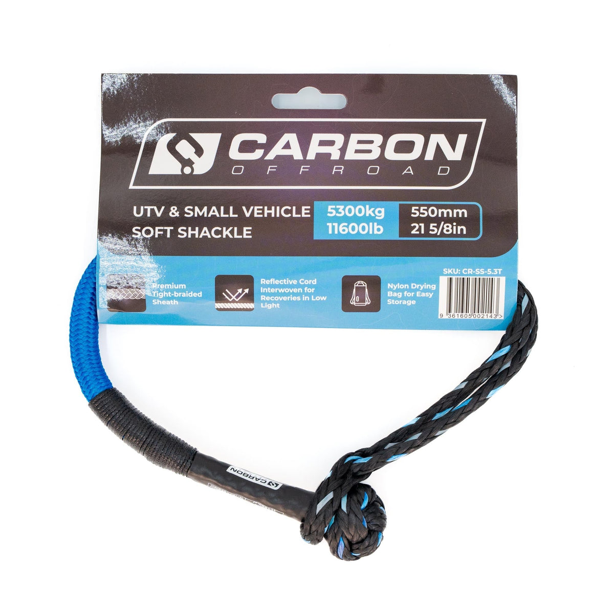 Carbon Offroad UTV & Small Vehicle Soft Shackle | 5.3T