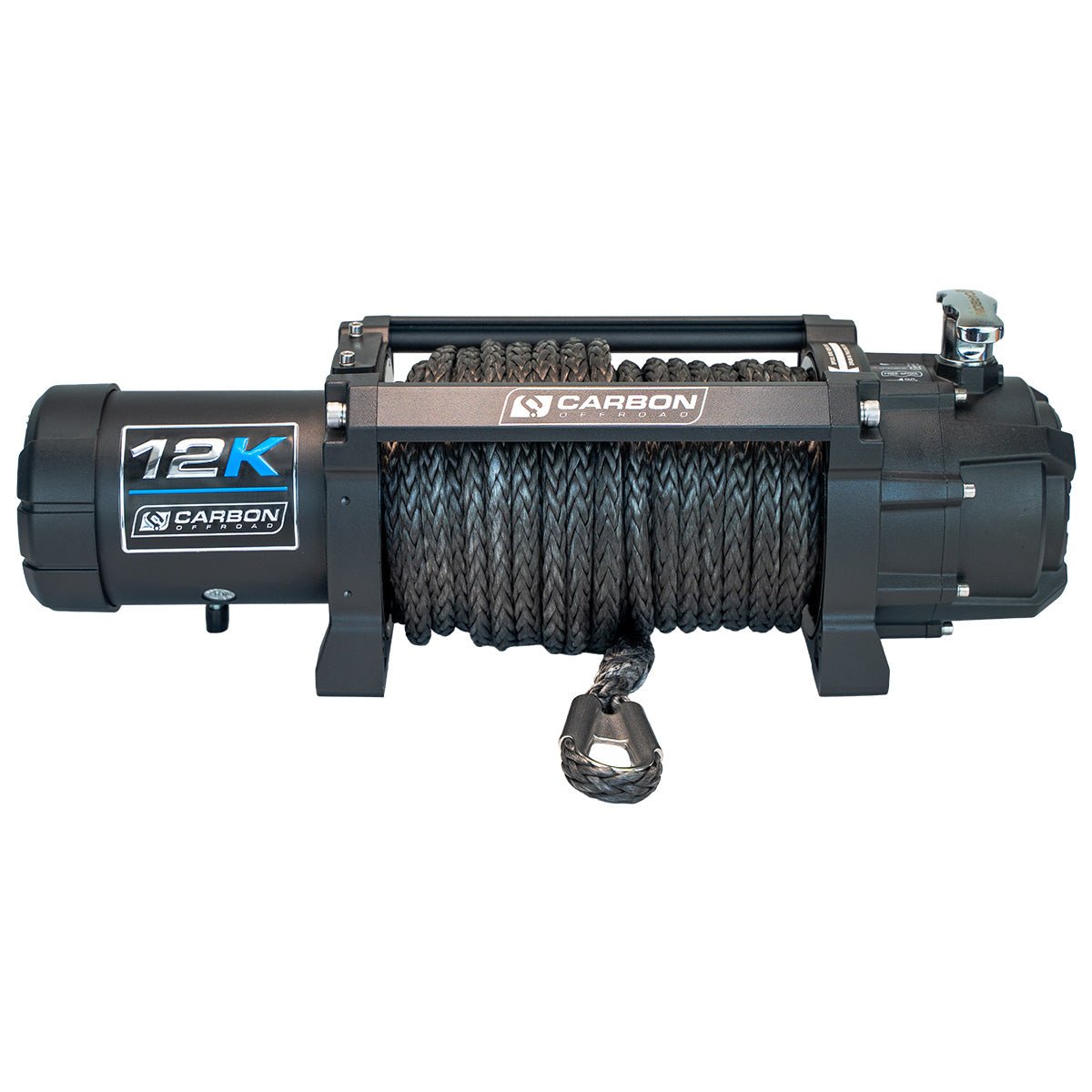 Carbon Offroad 12K V3X Electric Winch | 12,000lb Black Rope, Winch Only