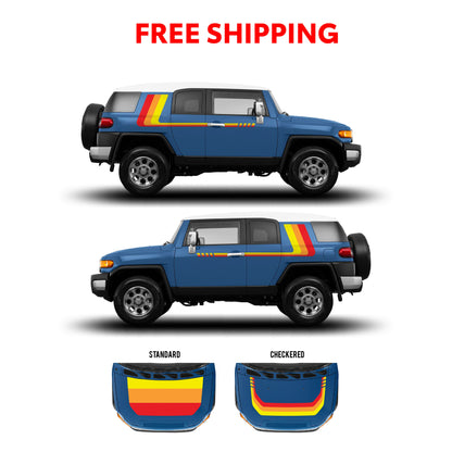 Taco Vinyl FJ Cruiser Checkered Stripe Kit | '07 - '14 FJ Cruiser