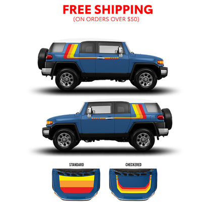 Taco Vinyl FJ Cruiser Checkered Stripe Kit | '07 - '14 FJ Cruiser