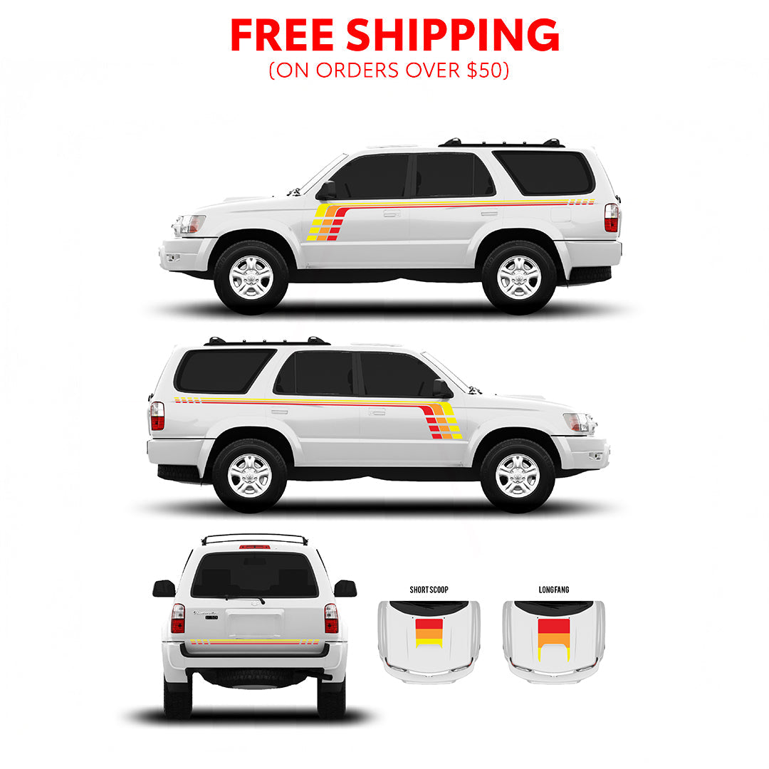 Taco Vinyl 4Runner Checkered Stripe Kit | '96 - '09 4Runner