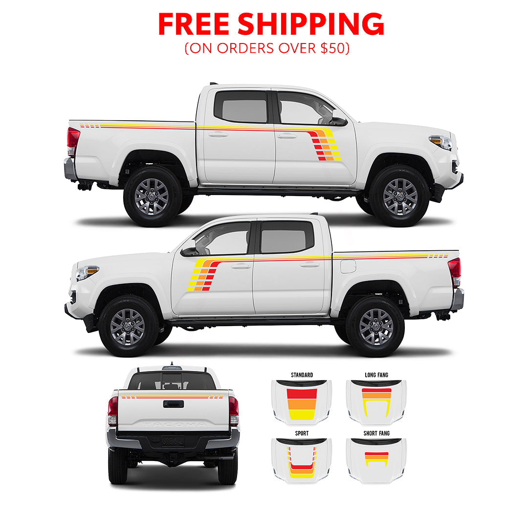 Taco Vinyl Tacoma Checkered Stripe Kit | '16 - '23 Tacoma