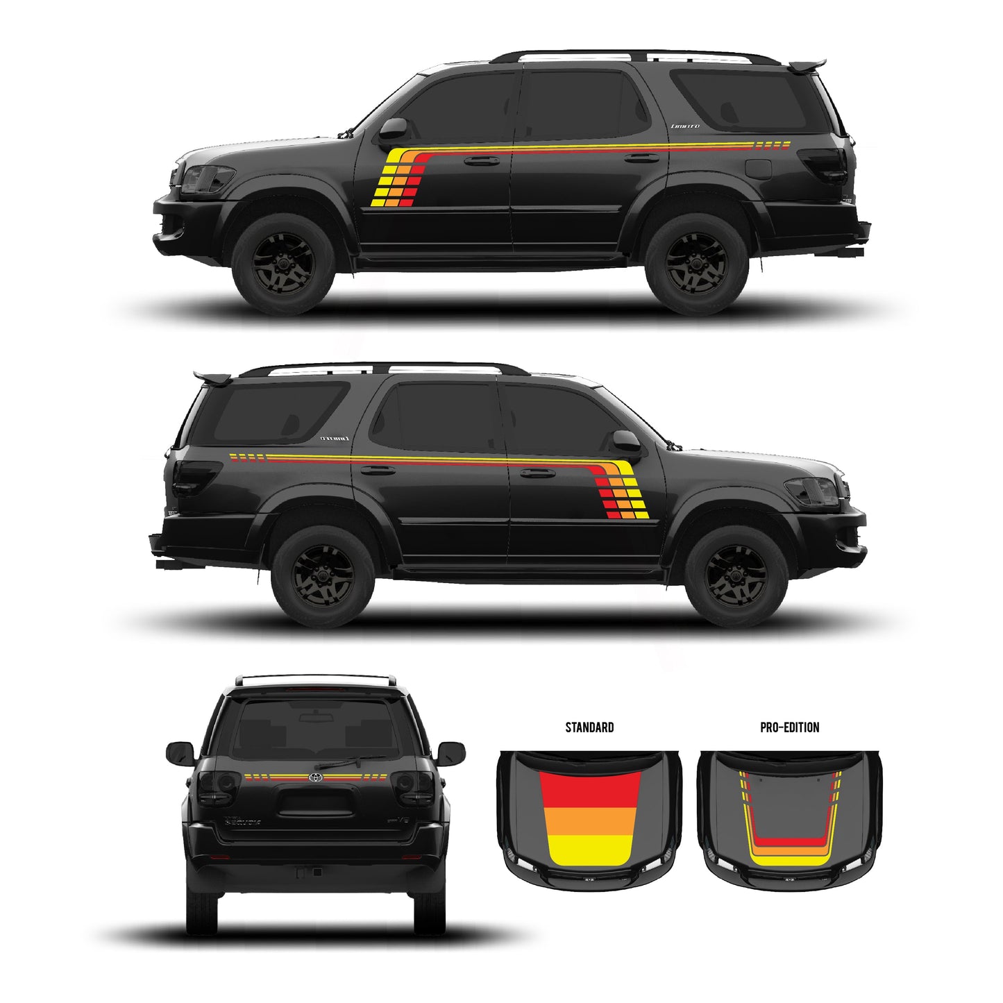 Taco Vinyl Sequoia Checkered Stripe Kit | '01 - '07 Sequoia
