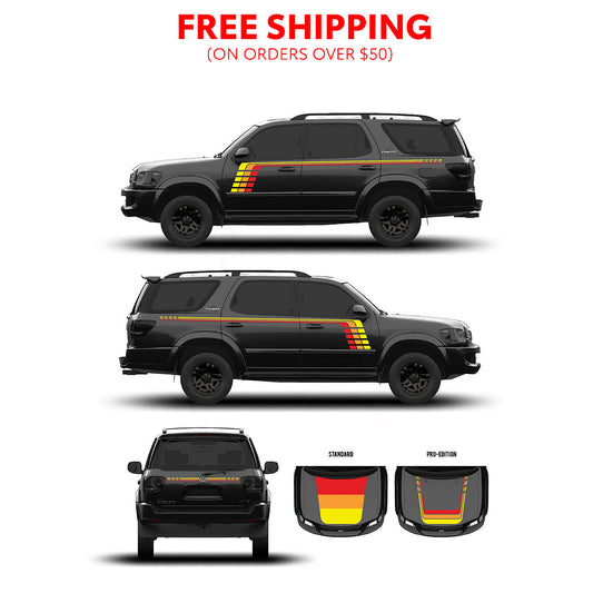 Taco Vinyl Sequoia Checkered Stripe Kit | '01 - '07 Sequoia