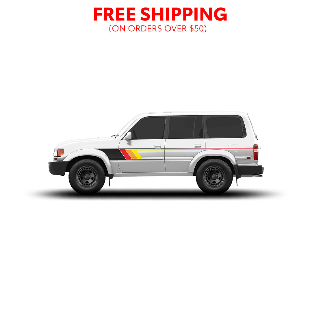 Taco Vinyl 80 Series Land Cruiser Retro Stripes