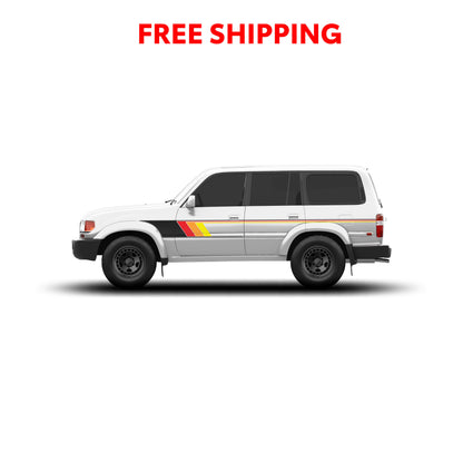 Taco Vinyl 80 Series Land Cruiser Retro Stripes