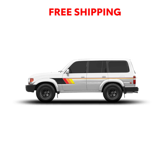 Taco Vinyl 80 Series Land Cruiser Retro Stripes