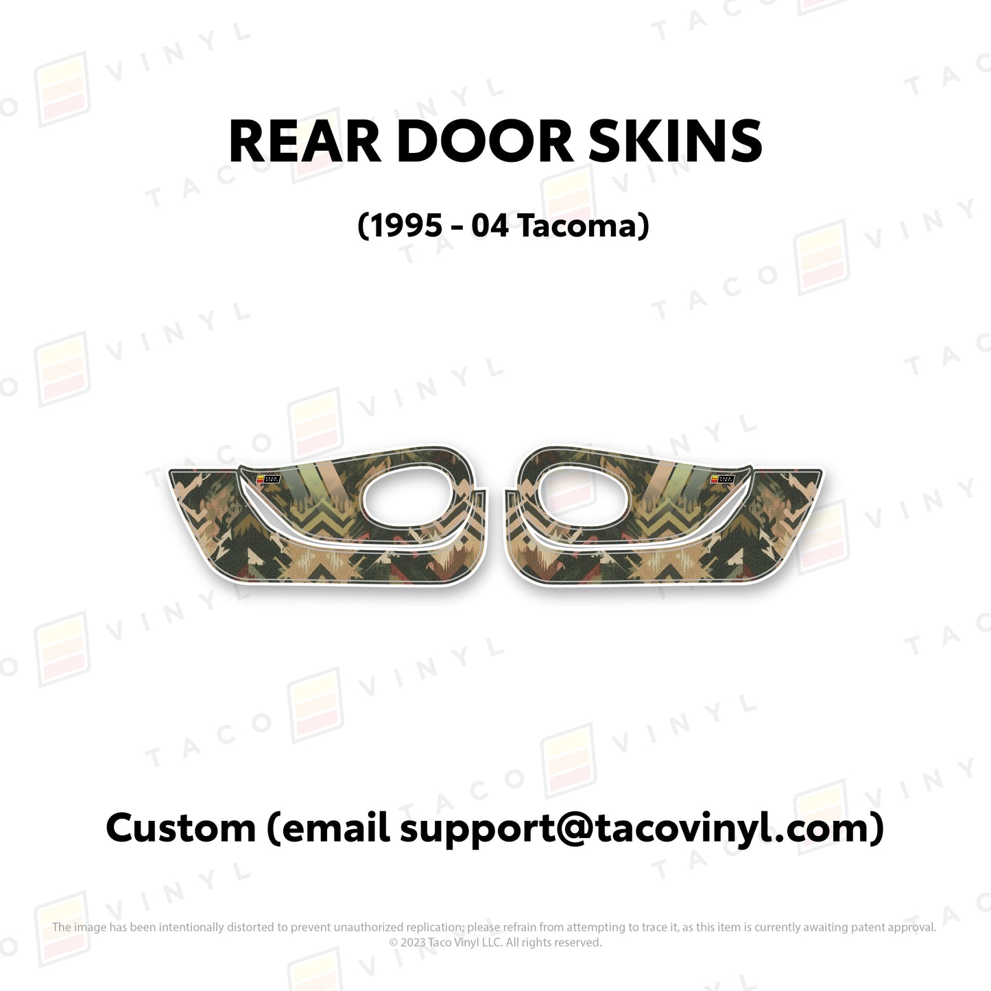 Taco Vinyl Tacoma Door Skins (Lower Section) | '95 - '04 Tacoma