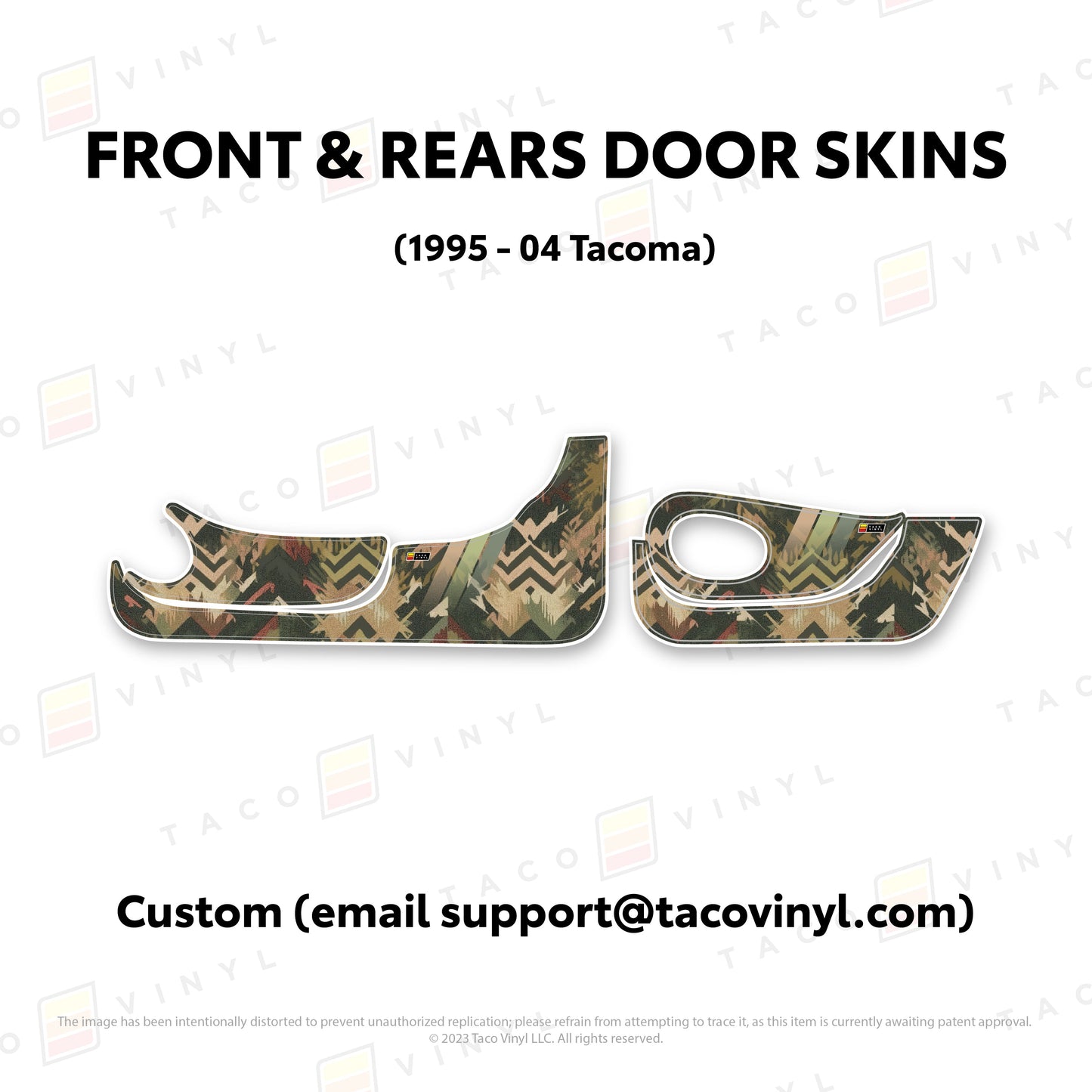 Taco Vinyl Tacoma Door Skins (Lower Section) | '95 - '04 Tacoma
