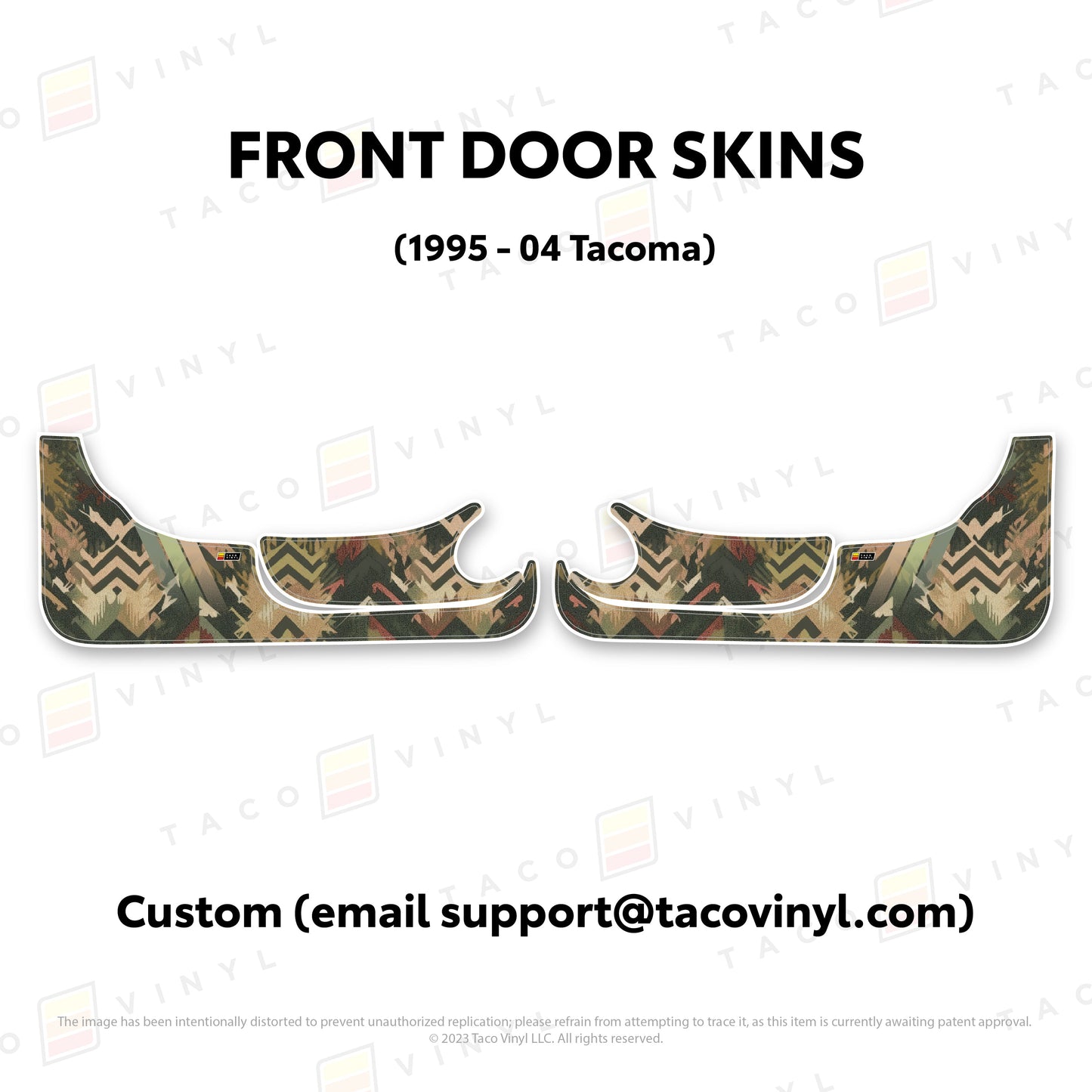 Taco Vinyl Tacoma Door Skins (Lower Section) | '95 - '04 Tacoma