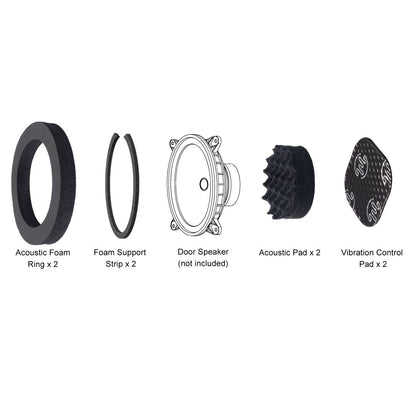 Beat-Sonic DMS-SP302 Door Speaker Acoustic Foam Kit - Universal 9x8 in.