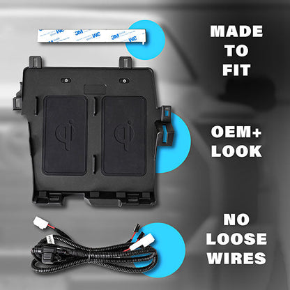 NSV Dual Wireless 10 Watt Qi Phone Charger | '22+ Tundra & '23+ Sequoia