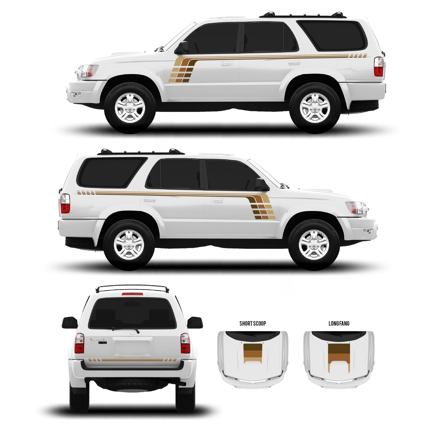 Taco Vinyl 4Runner Checkered Stripe Kit | '96 - '09 4Runner