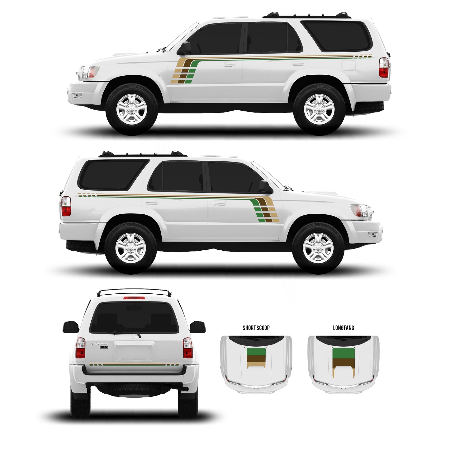 Taco Vinyl 4Runner Checkered Stripe Kit | '96 - '09 4Runner