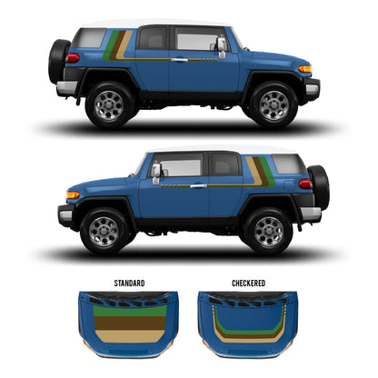 Taco Vinyl FJ Cruiser Checkered Stripe Kit | '07 - '14 FJ Cruiser