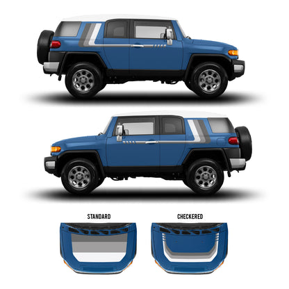 Taco Vinyl FJ Cruiser Checkered Stripe Kit | '07 - '14 FJ Cruiser