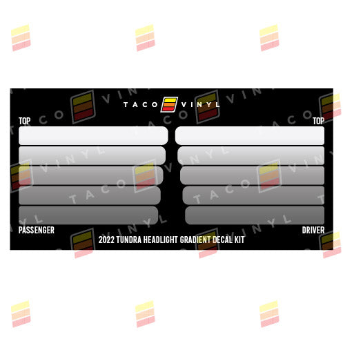 Taco Vinyl Tundra Headlight Gradient Decal Kit | '22+ Tundra