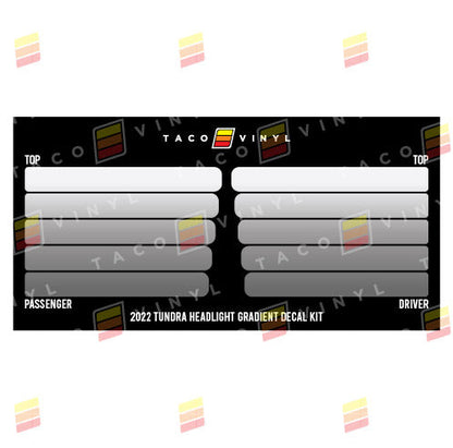 Taco Vinyl Tundra Headlight Gradient Decal Kit | '22+ Tundra