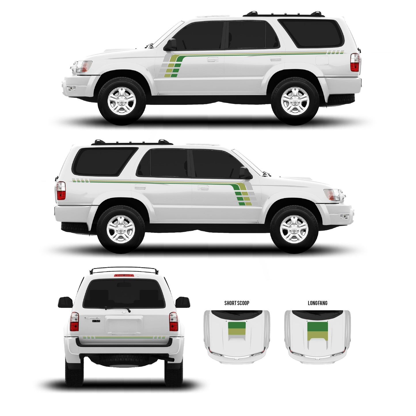 Taco Vinyl 4Runner Checkered Stripe Kit | '96 - '09 4Runner
