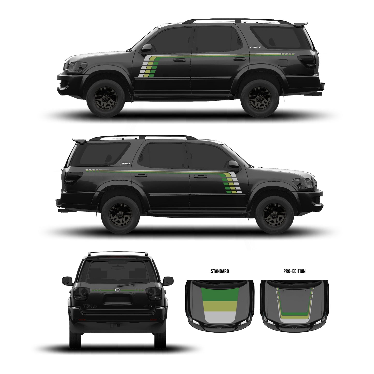Taco Vinyl Sequoia Checkered Stripe Kit | '01 - '07 Sequoia
