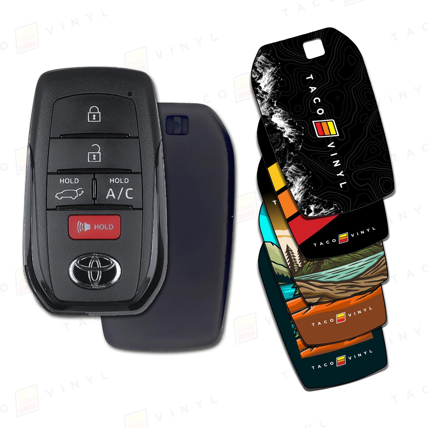 Taco Vinyl Toyota Key Fob Decals (HYQ14FBX)