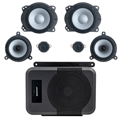 Alpine Plug & Play 6-Speaker, 4-Channel Amp & Powered Subwoofer Kit (8" Front Door Speakers) | '16 - '23 Tacoma