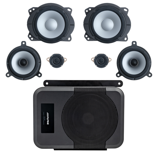 Alpine Plug & Play 6-Speaker, 4-Channel Amp & Powered Subwoofer Kit (8" Front Door Speakers) | '16 - '23 Tacoma
