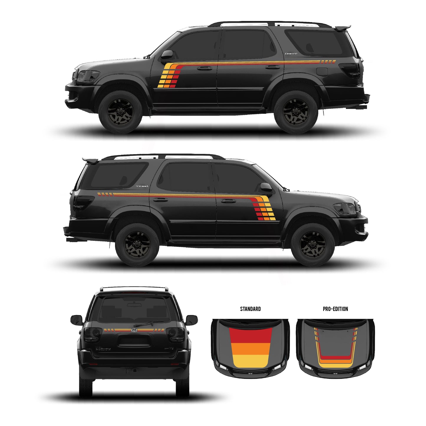 Taco Vinyl Sequoia Checkered Stripe Kit | '01 - '07 Sequoia