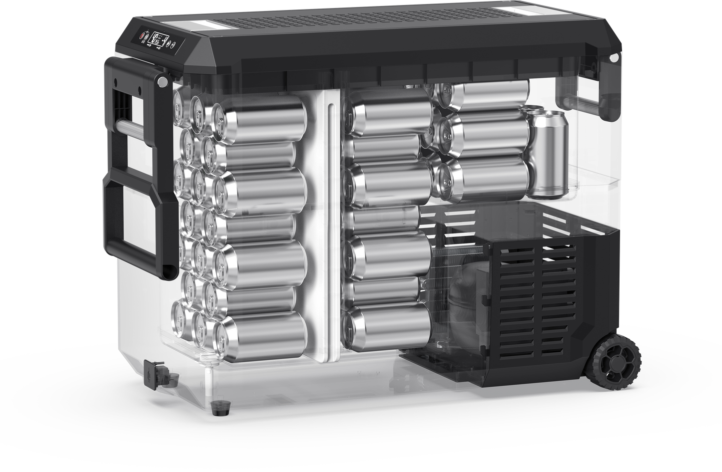 JP50 Pro Dual Zone Wheeled Car Fridge With Cover | ICECO | 50 LT