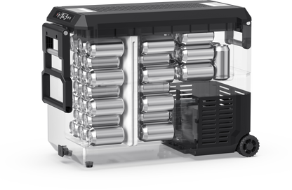 JP50 Pro Dual Zone Wheeled Car Fridge With Cover | ICECO | 50 LT