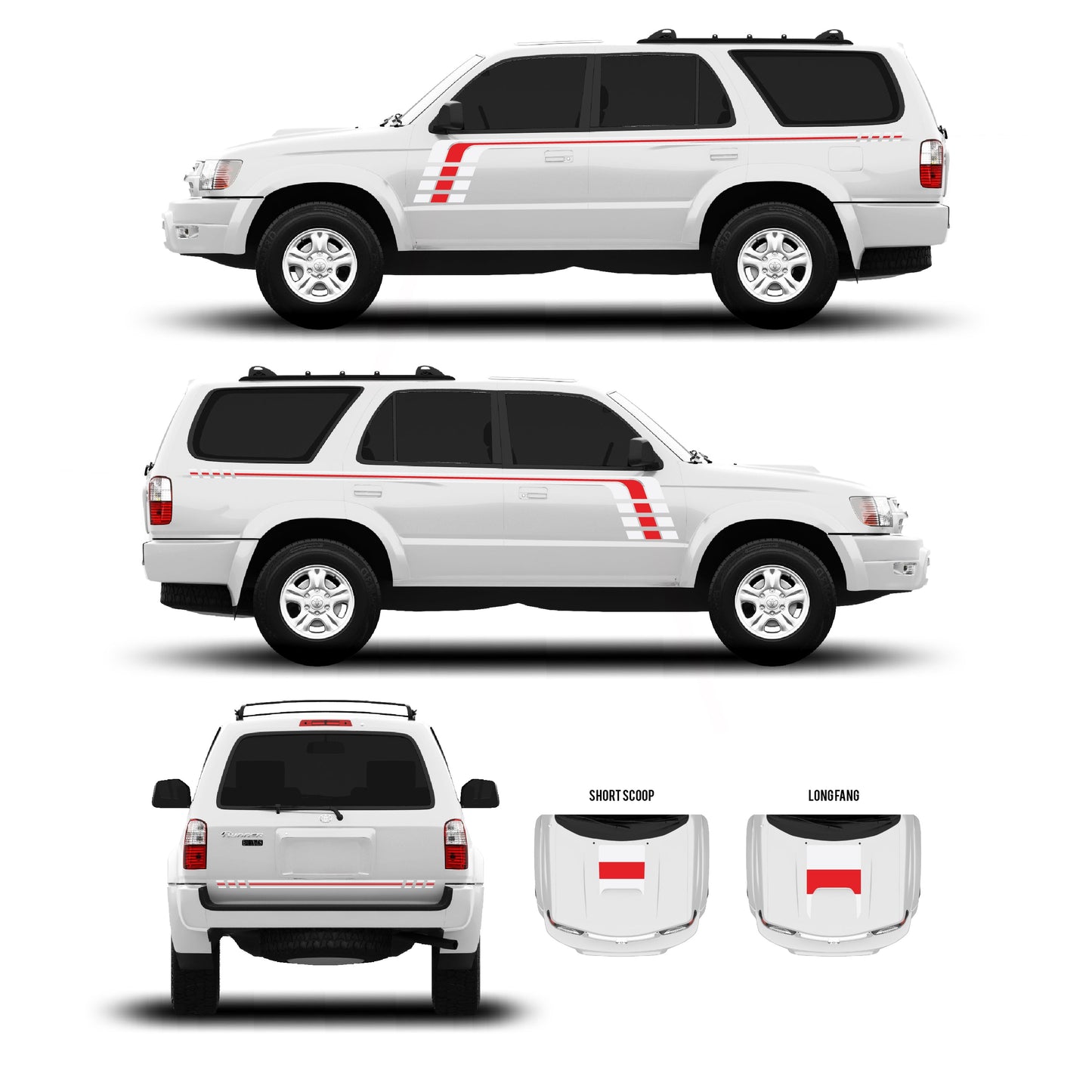 Taco Vinyl 4Runner Checkered Stripe Kit | '96 - '09 4Runner