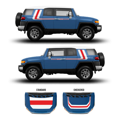 Taco Vinyl FJ Cruiser Checkered Stripe Kit | '07 - '14 FJ Cruiser