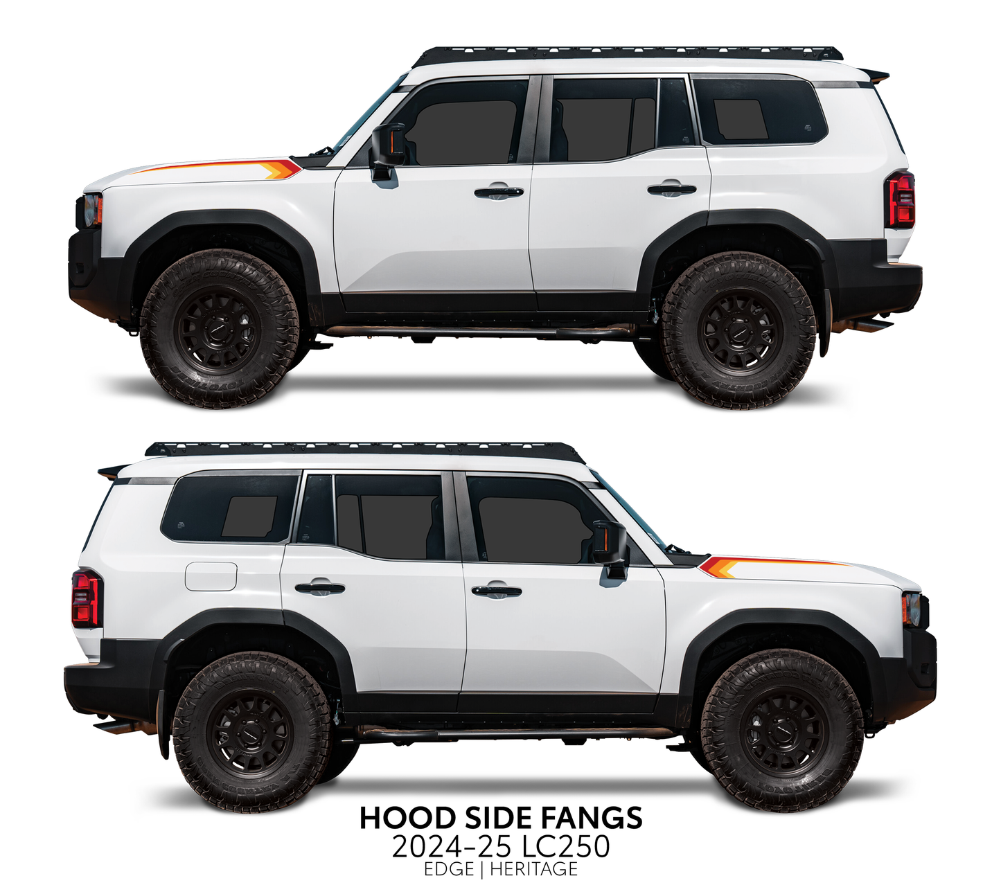 Taco Vinyl Land Cruiser 250 Hood Side Fangs | '24+ Land Cruiser