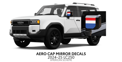 Taco Vinyl Land Cruiser 250 Aero Cap Mirror Decals | '24+ Land Cruiser