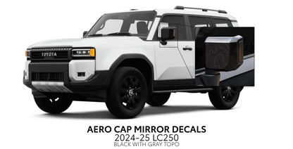 Taco Vinyl Land Cruiser 250 Aero Cap Mirror Decals | '24+ Land Cruiser